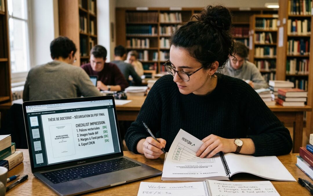 Checklist impression thèse : sécurisez votre PDF final