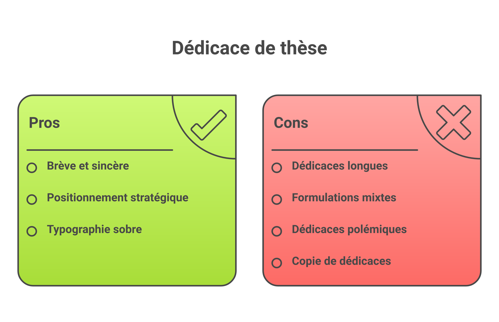 Les do et don't de la dédicace de thèse : formulations à privilégier et à éviter